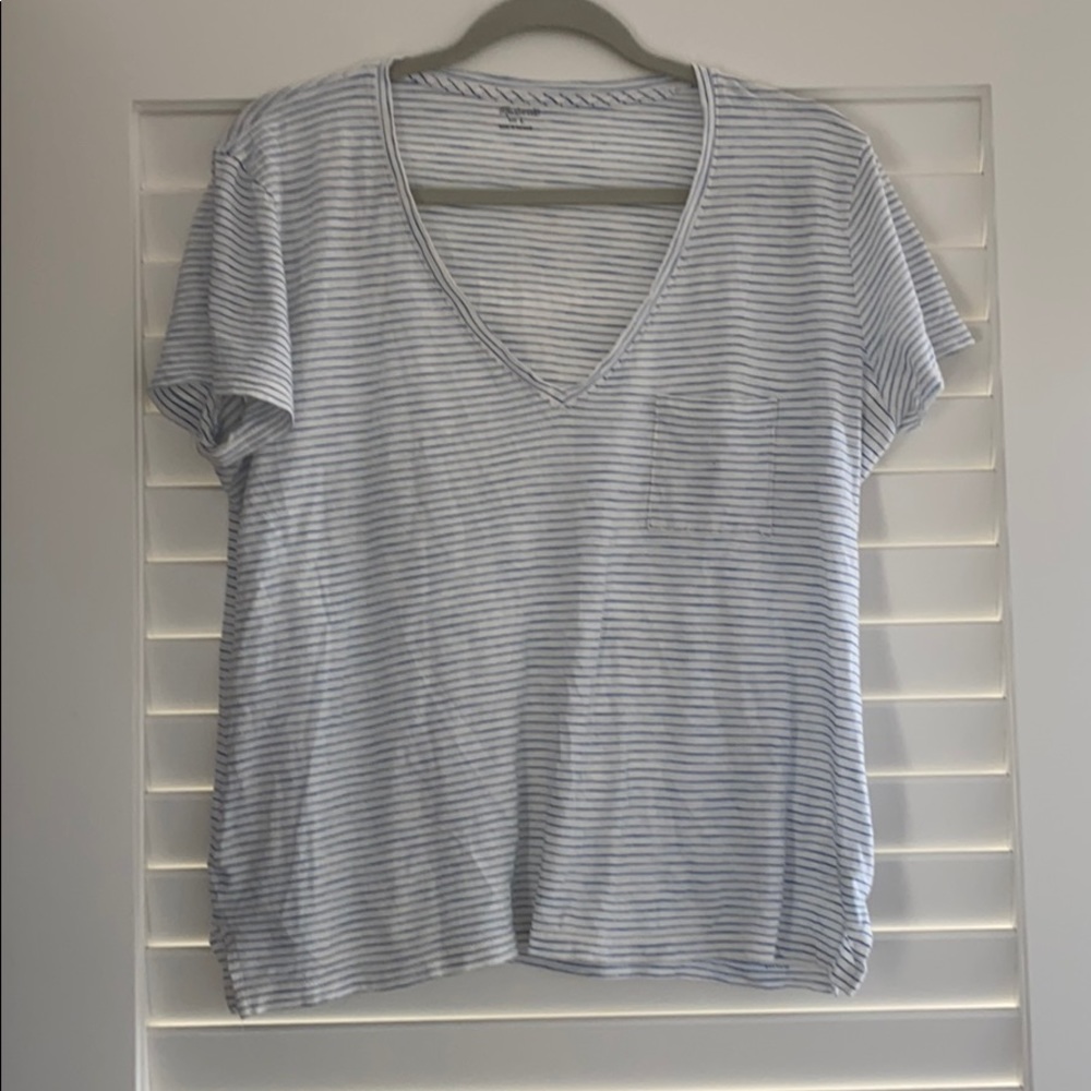 Madewell V Neck Pocket Tee Size L